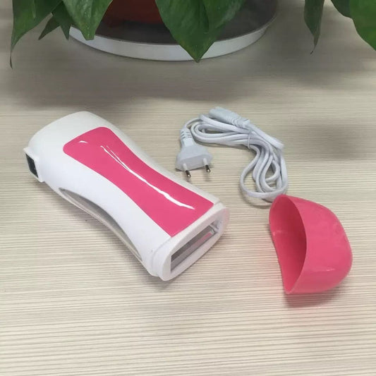 Electric Hair Removal Wax-melt Machine, Heater EU Plug Portable Epilator Roll, Heater Melt Depilation Hair Removal, SPA Handheld Body Depilatory Machine Hair Removal Tool