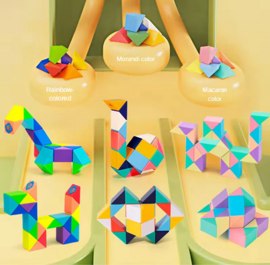 Creative Puzzle Fidget Toys, Magic Cube Puzzle, 3D Kids Puzzle, Folding Magic Puzzle, Colorful Magic Cube Puzzle