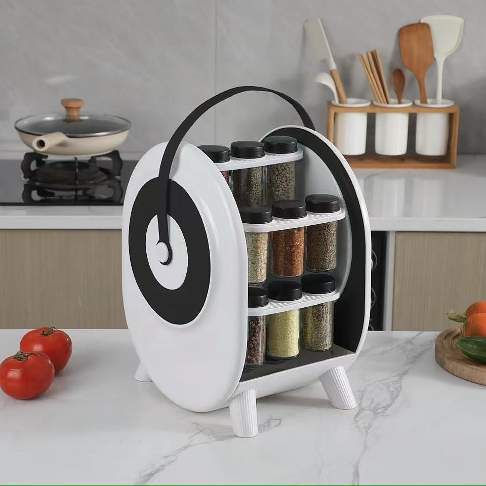18 In 01 Rotating Spice Rack, Ferris Wheel Spice Rack Organizer, Rotating Spice Jar Rack