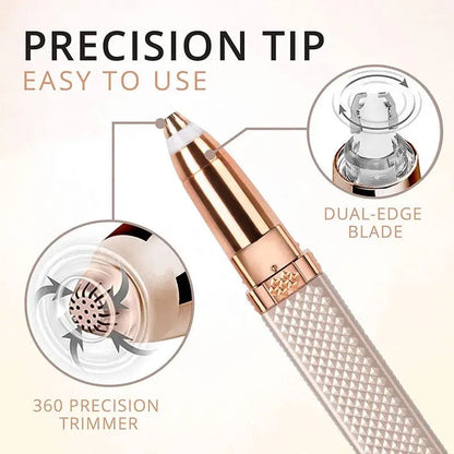 2 In 1 Facial Epilator, New Electric Eyebrow Trimmer, Portable Hair Remover, Painless Shaver for Women Bod, Facial Eyebrow Trimmer, USB Rechargeable Hair Shaving Device