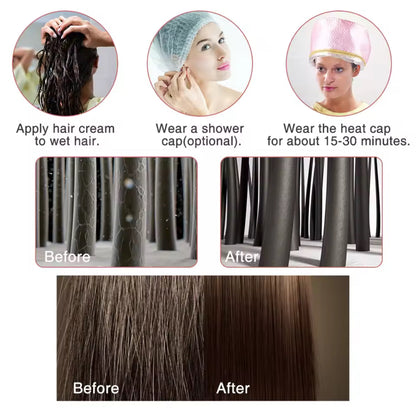 Electric Hair Steamer Cap, Thermal Hair Heating Hat, Self Heating Hair Treatment Cap, SPA Nourishing Hair Styling Care Cap