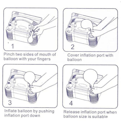 Electric Balloon Pump, Inflate Air Balloon Pump, Portable Dual Nozzle Rose Red Electric Balloon Machine, Portable Air Blower Pump for Balloons