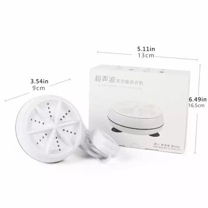 2 in 1 Ultrasonic Turbo Washing Machine, Portable Travel Washer, Air Bubble And Rotating Mini Ultrasonic Washing Machine,  Portable Removes Dirt Washer, USB Cable Machine for Travel