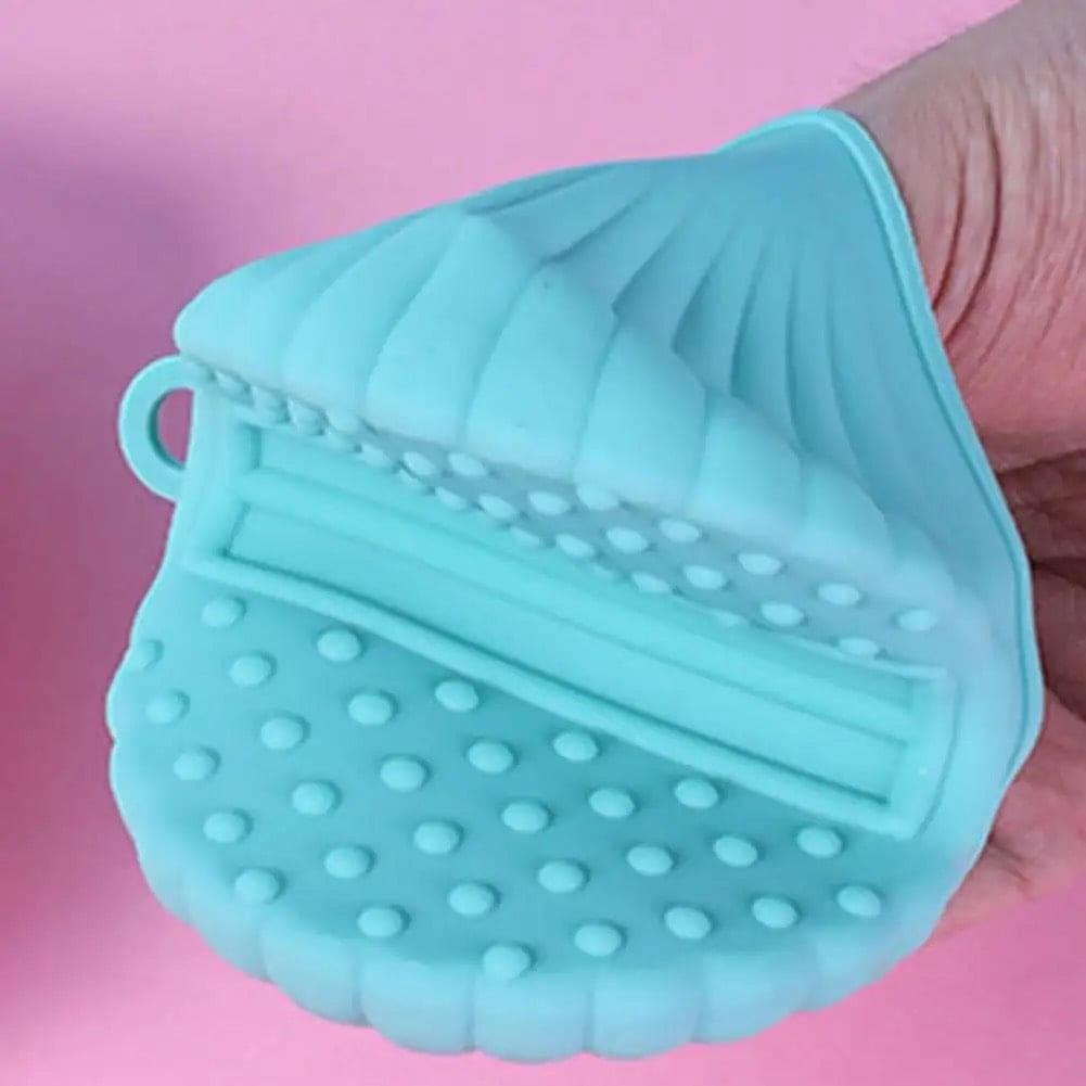 1 Pair Sea Shell Pot Gripper,  Kitchen Pinch Grip, Durable Silicon Glove Clip, High Resistant Soup Pot Grip Cover, Anti Slip Silicone Oven Mitts, Anti-Slip Pot Hot Handle Holders Yahan Sab Behtar Hai!