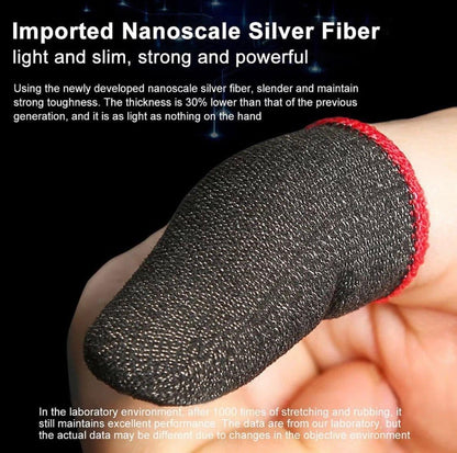 1 Pair Finger Sleeves For Gaming, Sweatproof Gloves Breathable Fingertips For Mobile Games, Non-Scratch Sensitive Touch Screen Gaming Finger Thumb Sleeve Gloves Eveen - Delivering the Best for Less!