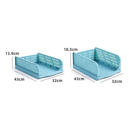 1 Pcs New Stacking Wardrobe, Foldable Clothes Storage Rack, Kitchen Gap Organizer Shelf, Toy Snack Book Storage Basket Closet Storage Bin, Wardrobe Shelf Drawer Organizer, Clothes Pants Drawer Separation Storage Box, Plastic Layered Storage Rack Yahan Sab Behtar Hai!