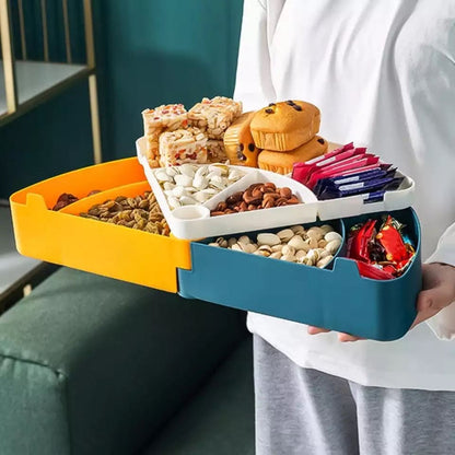 2 Layer Candy Box, Nut Case Snack Storage Box, Dessert Fruit Plate Tray