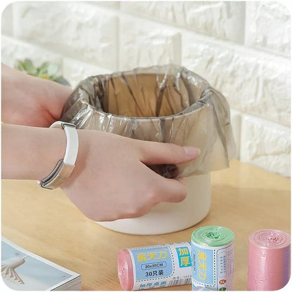 100Pcs/5 Rolls Domestic Garbage Bags, Waste Trash Bags For Kitchen, Strong Bearing Durable Trash Bags, Clean-up Plastic Trash Bags, Bathroom Trash Can Liners For Bedroom