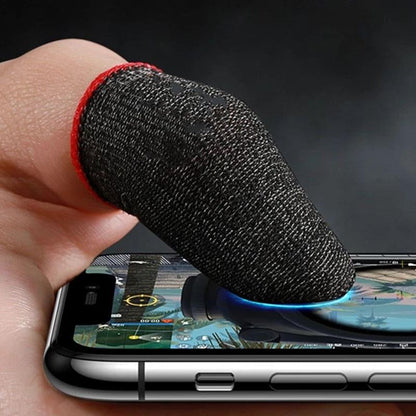 1 Pair Finger Sleeves For Gaming, Sweatproof Gloves Breathable Fingertips For Mobile Games, Non-Scratch Sensitive Touch Screen Gaming Finger Thumb Sleeve Gloves Eveen - Delivering the Best for Less!
