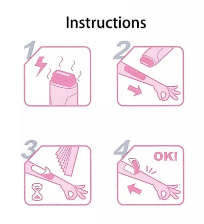 Electric Hair Removal Wax-melt Machine, Heater EU Plug Portable Epilator Roll, Heater Melt Depilation Hair Removal,  SPA Handheld Body Depilatory Machine Hair Removal Tool