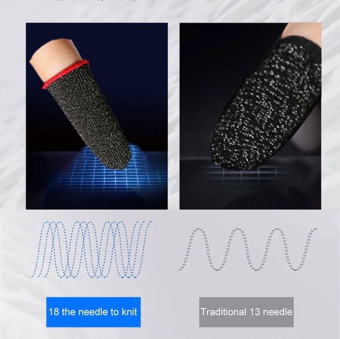 1 Pair Finger Sleeves For Gaming, Sweatproof Gloves Breathable Fingertips For Mobile Games, Non-Scratch Sensitive Touch Screen Gaming Finger Thumb Sleeve Gloves Eveen - Delivering the Best for Less!