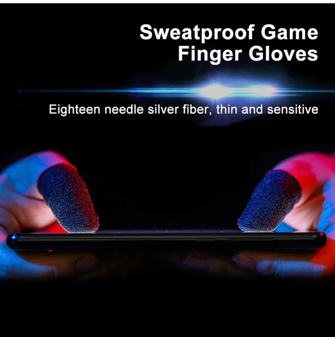 1 Pair Finger Sleeves For Gaming, Sweatproof Gloves Breathable Fingertips For Mobile Games, Non-Scratch Sensitive Touch Screen Gaming Finger Thumb Sleeve Gloves Eveen - Delivering the Best for Less!