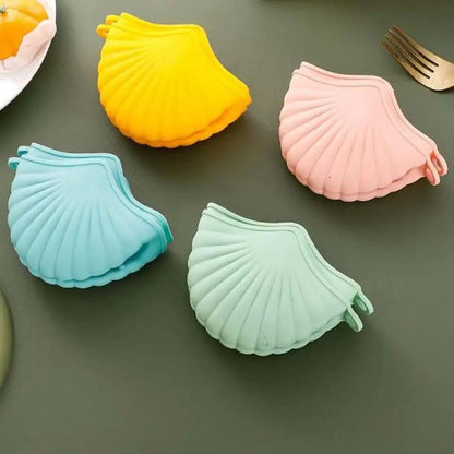 1 Pair Sea Shell Pot Gripper,  Kitchen Pinch Grip, Durable Silicon Glove Clip, High Resistant Soup Pot Grip Cover, Anti Slip Silicone Oven Mitts, Anti-Slip Pot Hot Handle Holders Yahan Sab Behtar Hai!