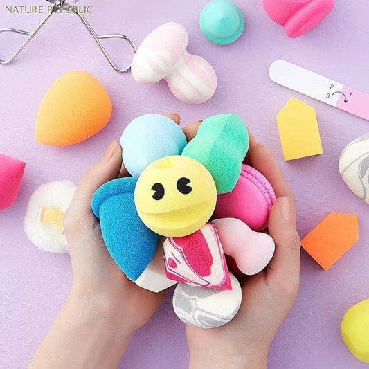 Set of 35 Beauty Tool Lucky Puff, Soft Makeup Sponge Puff Set With Bath Net And Eyelashes Curler, Women Makeup Beauty Tool