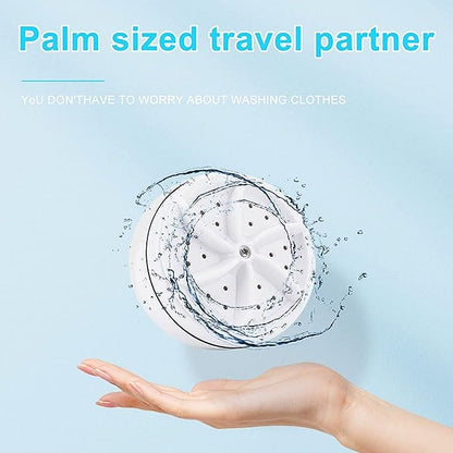 2 in 1 Ultrasonic Turbo Washing Machine, Portable Travel Washer, Air Bubble And Rotating Mini Ultrasonic Washing Machine,  Portable Removes Dirt Washer, USB Cable Machine for Travel